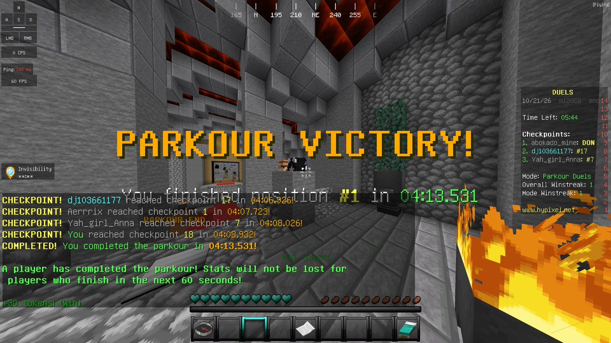 abokado_game's tweet photo. #マイクラPVP #minecraftPVP #hypixel
本日の戦績
パルクール：1勝
UHCデュエル：2勝

今日はパルクールが異常なほどうまくいきました。デュエルはまずまずですね。 https://t.co/xN0fwx287j