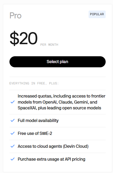 SystematicEdge1's tweet photo. Does anyone know if @cognition Devin's plan still gives unlimited SWE-2 usage?

I unsubscribed since I thought it was over, but it still says free use offline?

If thats the case iamma resubscribe asap lol, I've been running out of usage overnight with the stuff I'm trying to develop.
