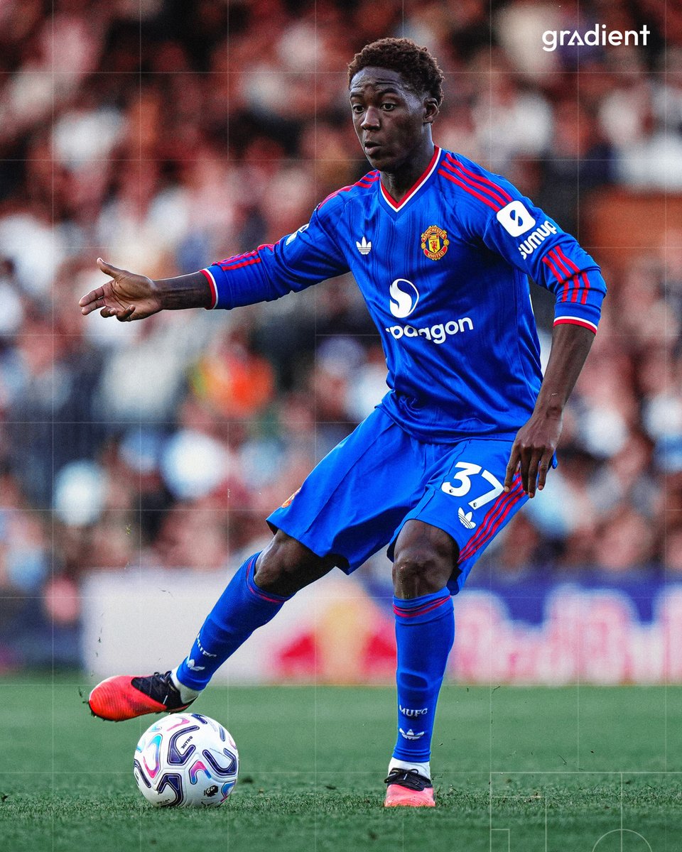 Gradient_Sports's tweet photo. Kobbie Mainoo has combined accuracy and progression in the Premier League this season, his completion % rank among central midfielders:

182/201 passes completed whilst under pressure (90.5%, 2nd)
47/52 line-breaking passes completed (90.4%, 1st)
43/49 final third passes completed (87.7%, 1st)

#MUFC