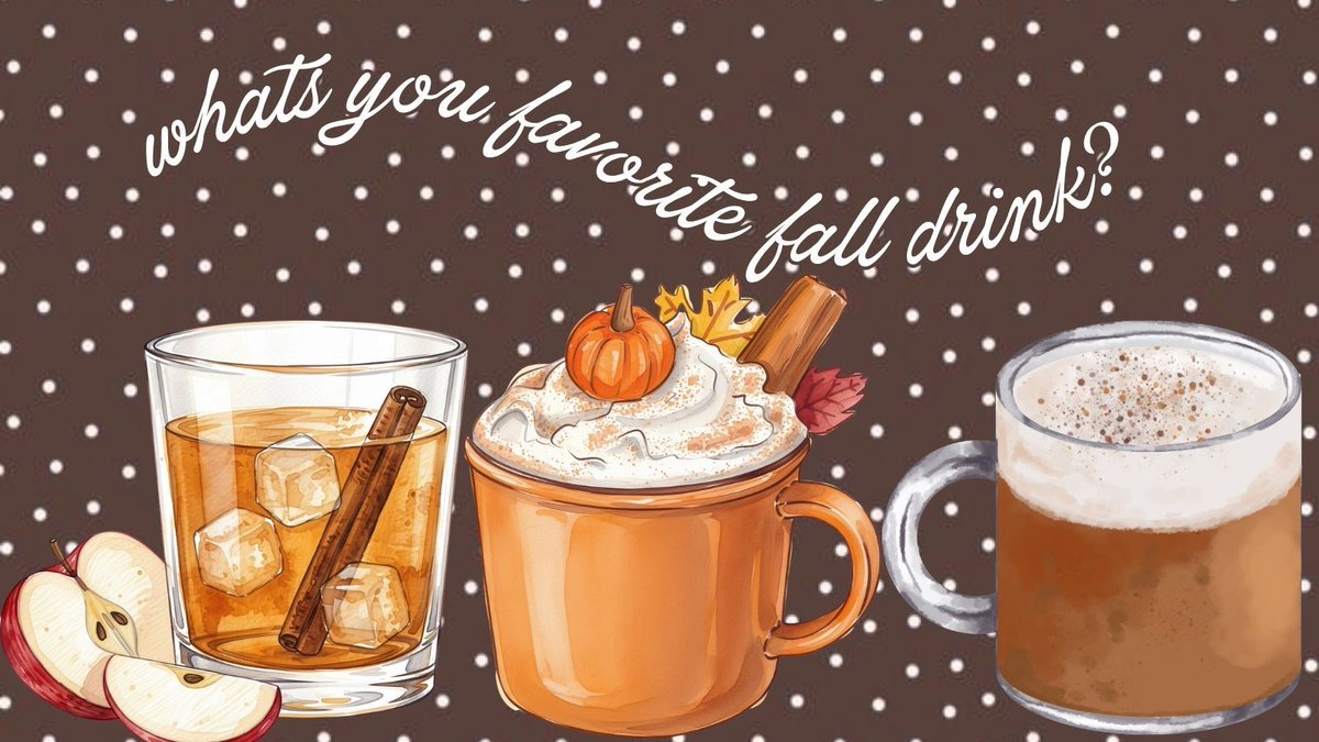 UATwitch's tweet photo. Fall drink check-in! 🍂☕ Are you reaching for a pumpkin spice latte, apple cider, chai, or something else? Tell us your go-to fall drink in the comments! #pumpkinspicelatte #applecider #chailatte #fall https://t.co/drAJS9puSD