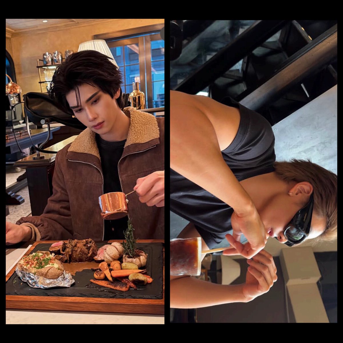 Niniel24's tweet photo. Even in their posts, they shared the same photos with the exact same poses. Oh my joongdunk ! 😭🤍 https://t.co/WX1n8Asibx