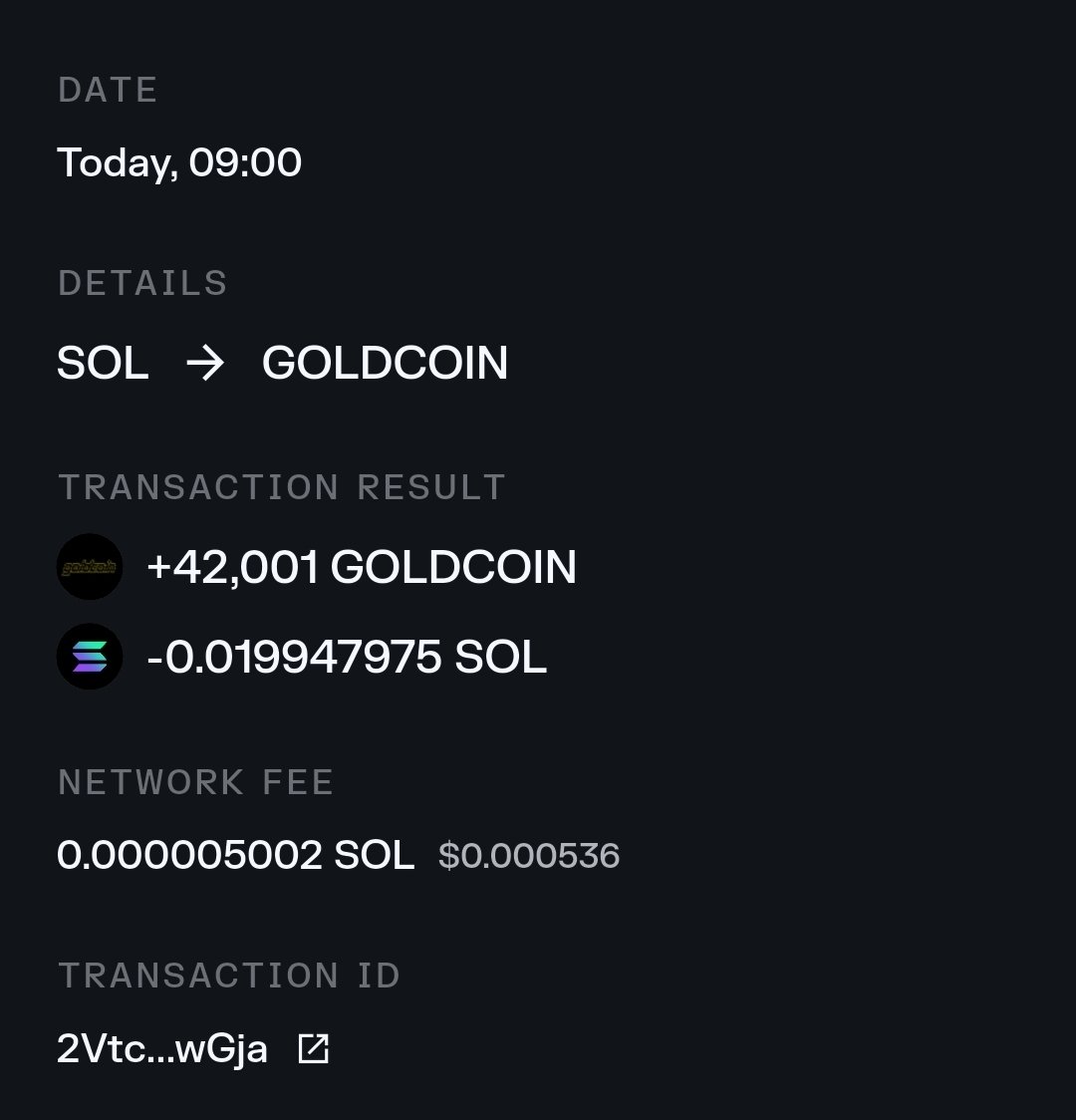 goldcoin__sol's tweet photo. $goldcoin • Daily Token Improvement Report • 10.21.26

154k $goldcoin buyback/burn 
32.64% supply burned 
Marketing wallet $1022

Spent 0.1 SOL on buyback bot testing 

100% Pumpfun rewards reinvested: 50% buyback/burns 50% marketing

https://t.co/k1gIsJGdiH 

ca: 9QFfgxdSqH5zT7j6rZb1y6SZhw2aFtcQu2r6BuYpump