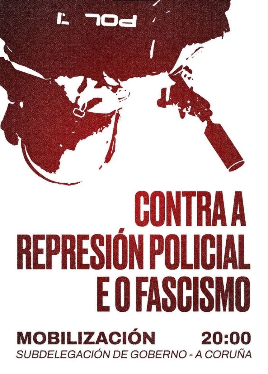 isabelfaraldo's tweet photo. A violencia da policía do PSOE contra quen pon o corpo para frear o avance do fascismo en Galicia é inadmisible.

Non nos van silenciar. Hoxe, ás 20 h, vémonos diante da Subdelegación do Goberno.

Antifascismo sempre! ✊🏼 https://t.co/xCxs2YlL6s