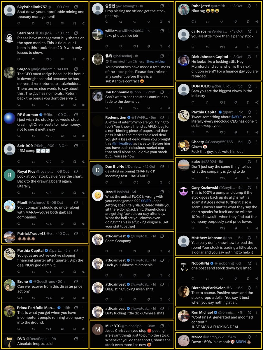 quantdata21's tweet photo. I went through recent posts from AI data centre builders (formerly bitcoin miners). Here are some of the replies.

Never seen so much emotion 😂 https://t.co/NfbJQtKIEX