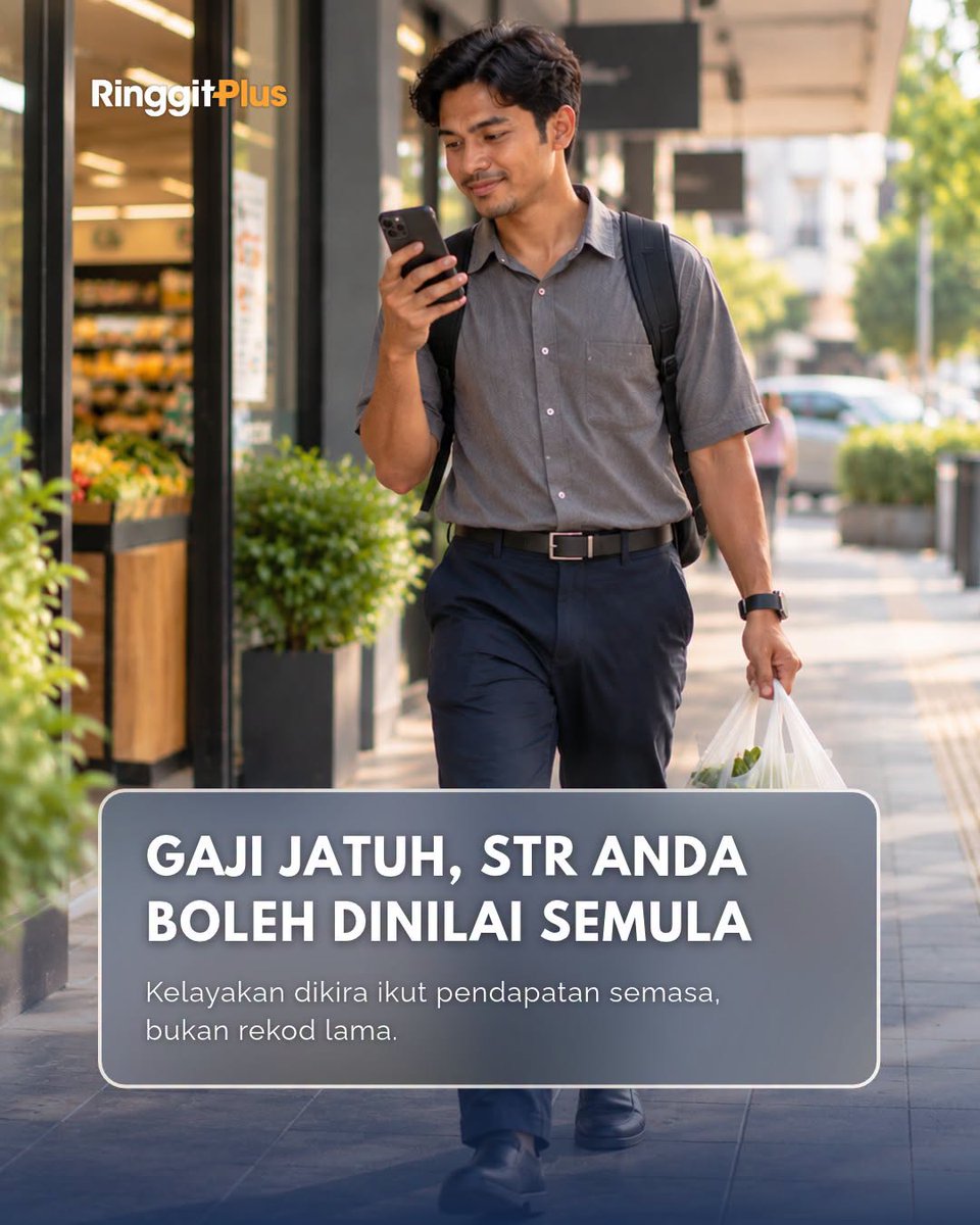 RinggitPlus's tweet photo. Pendapatan isi rumah jatuh ke RM5,000 ke bawah selepas hilang kerja? STR 2027 boleh dimohon sepanjang tahun, rayuan dinilai ikut fasa.
https://t.co/HcSnL2nLf2 https://t.co/QhzWQiy8m2