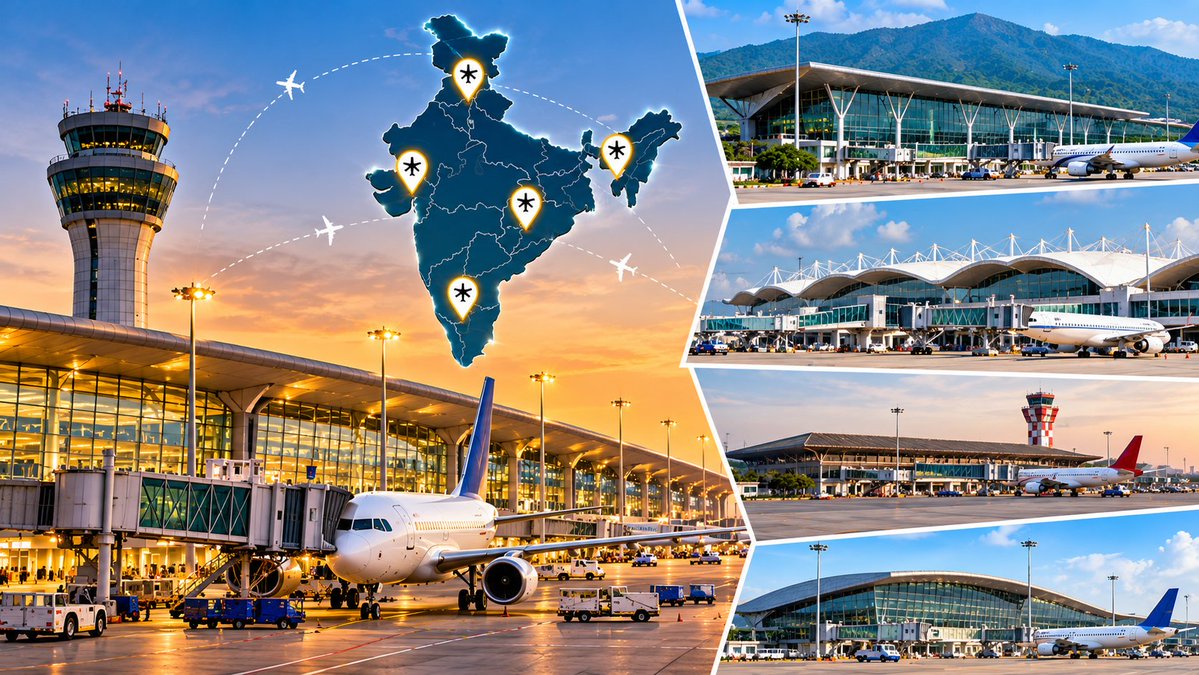 PlusPointIndia's tweet photo. 🚨India plans to privatise operations of 11 airports through 5 bundles and 50-year leases, with new caps proposed to prevent any single operator from dominating the market

Follow @PlusPointIndia https://t.co/BBq6JYCUUr