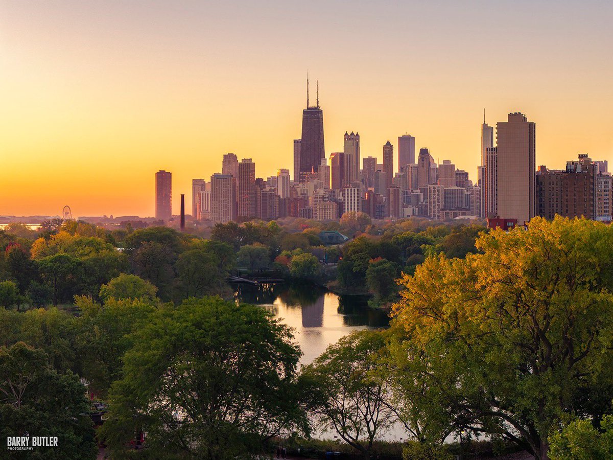 barrybutler9's tweet photo. Autumn Accents. Wednesday morning in Chicago's Lincoln Park at Sunrise. #weather #llwx #chicago https://t.co/PUqsPJjUCj