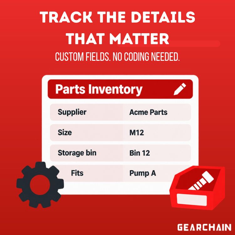 gearchainio's tweet photo. Know which part fits which machine. ๐ ๏ธ
Track suppliers, sizes, bins, and compatible equipment with custom fields in GearChain. Scan barcodes to update records. No coding needed.
๐ https://t.co/68nhcPd1Mn
#InventoryTracking #NoCode #GearChain https://t.co/0bkcXy81VB