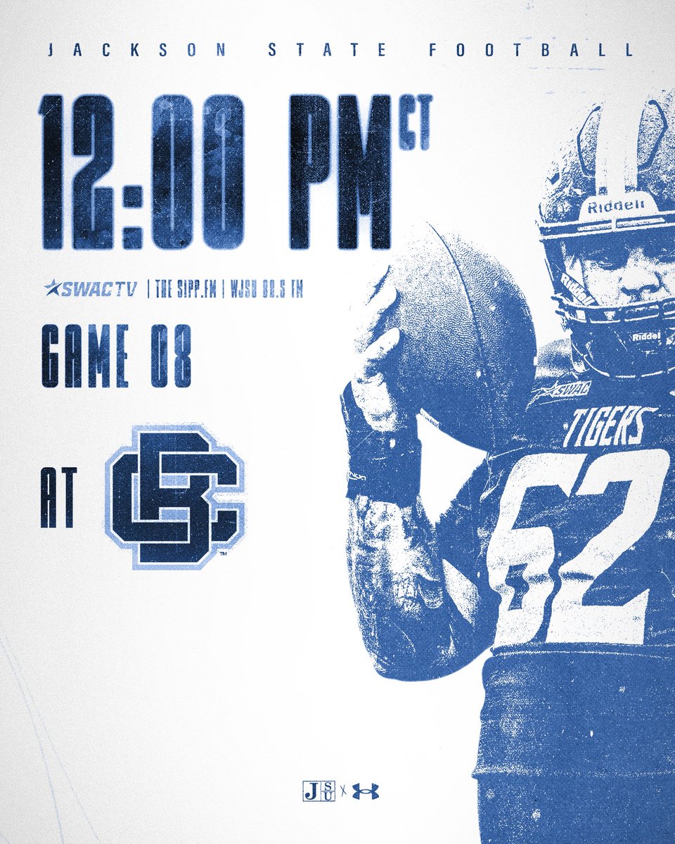 gojsutigersfb's tweet photo. WEAR WHITE!!! 

JSU vs Bethune-Cookman
12:00PM CST
📺: @theswac 

#GuardTheeYard https://t.co/p65b9WVJiu
