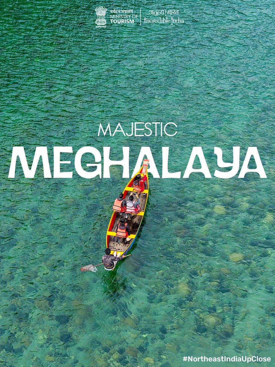 IndEmbDoha's tweet photo. From crystal-clear rivers and mist-covered hills to lush green valleys and living traditions, Meghalaya is a land where nature reveals a new wonder at every turn.

Experience the many shades of Meghalaya, where every journey brings you closer to nature.

#NortheastIndiaUpClose #IncredibleIndia #Meghalaya #NorthEast #India

@incredibleindia @diaspora_india @MEAIndia @tourismgoi