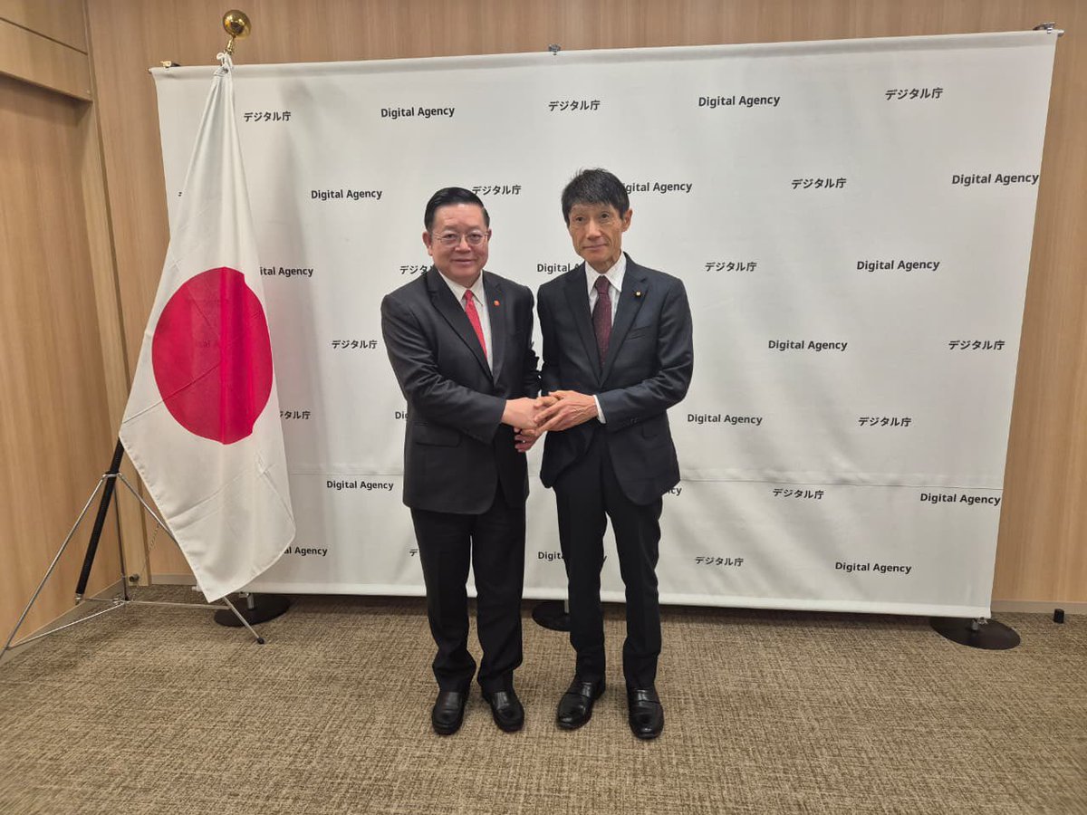 ASEAN's tweet photo. Secretary-General of ASEAN, Dr. Kao Kim Hourn, today met with the Minister for Digital Transformation of Japan, H.E. Toshiharu Furukawa, in Tokyo, Japan. During their meeting, the two sides exchanged views on strengthening practical cooperation, particularly through efforts to transform the digital economy, including Government Al cooperation and Data Free Flow with Trust (DFFT), which could contribute meaningfully to the shared efforts in advancing ASEAN-Japan digital cooperation.