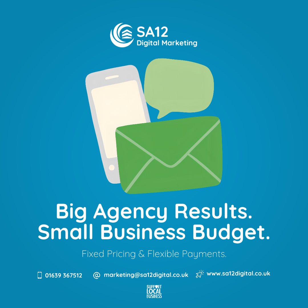 sa12digital's tweet photo. Running a family business in #SA12? We get itβcash flow is key. SA12 Digital Marketing offers affordable web design & local SEO with fixed-price packages & flexible payments. No hidden fees, just local support. Call 01639 367512 or email marketing@sa12digital.co.uk. #PortTalbot https://t.co/8uChNuqMwG