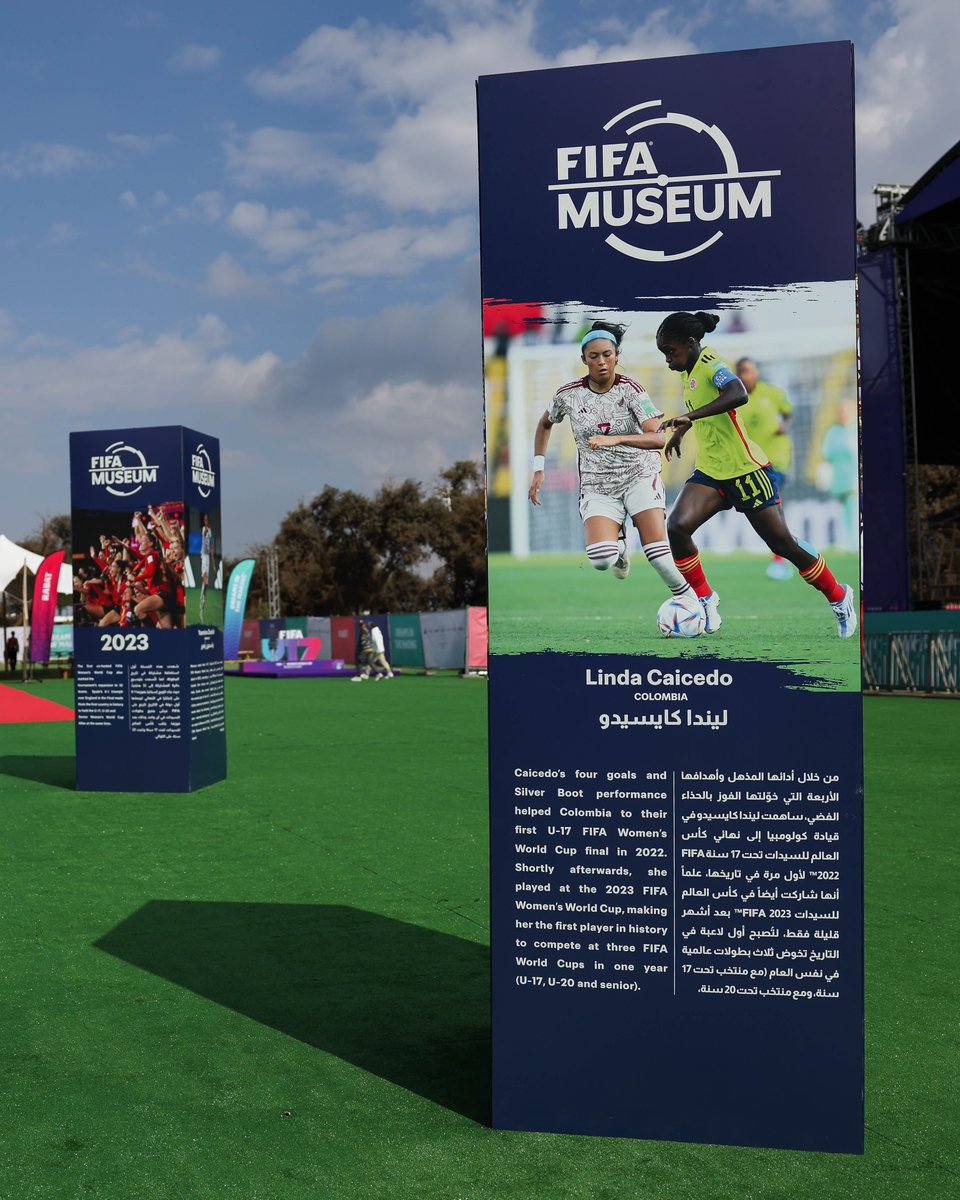 FIFAMuseum's tweet photo. Rising Stars ✨

The FIFA Museum is present at the FIFA U-17 Women’s World Cup Morocco 2026 with a pop-up exhibition inside the Fan Zone in Rabat 🇲🇦

Alexia Putellas (ESP), Alexandra Popp (GER), Mana Iwabuchi (JPN), and Linda Caicedo (COL) are just a few of the players featured 🏆

They are all inspiring examples of young dreamers who started their international journeys at this tournament and became iconic players ⚽️

Visit the FIFA Museum website for more details about this exhibition 👉 https://t.co/OQXr3qVCES 🔗