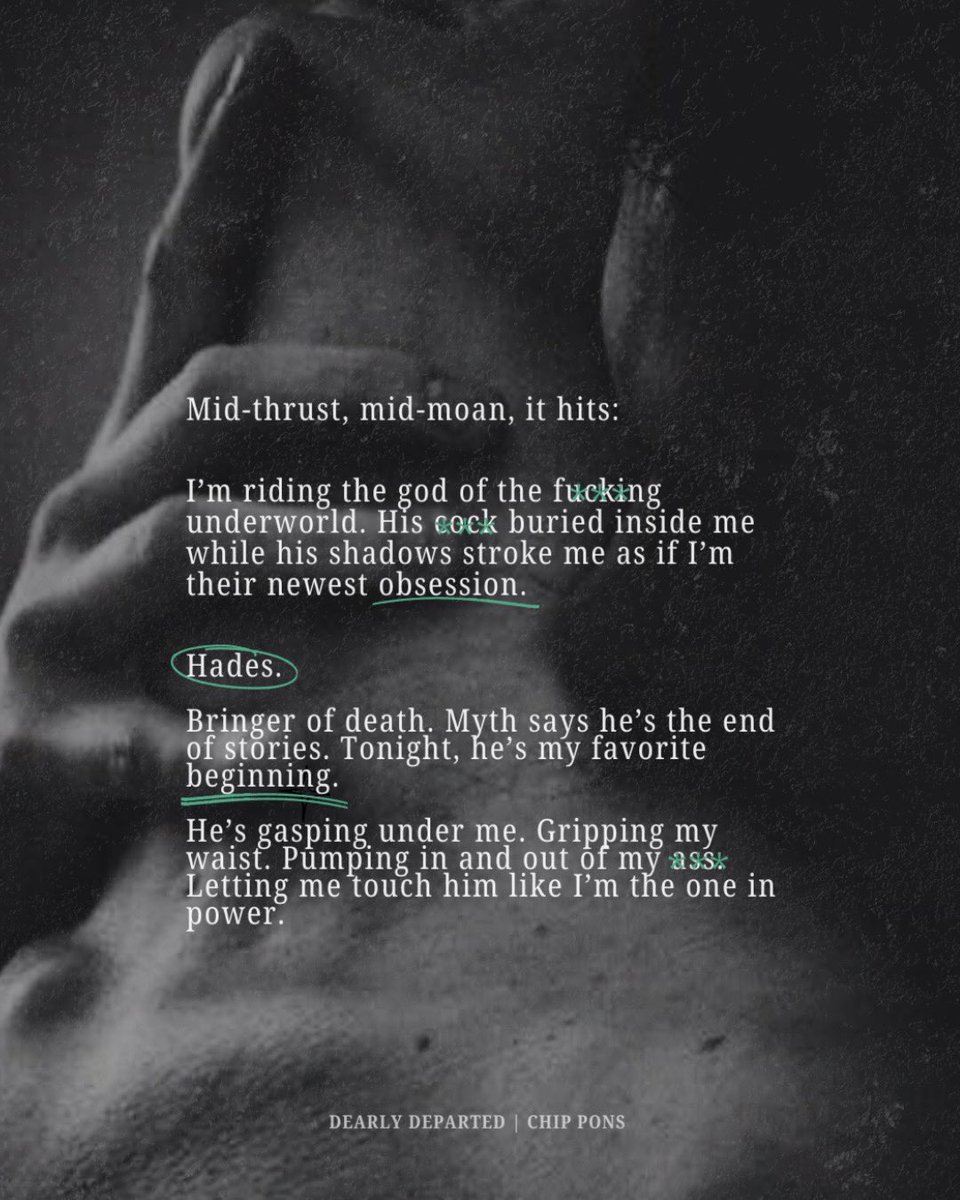 ChipPons's tweet photo. a spicy little snippet 😮‍💨😈

📖: Dearly Departed by me https://t.co/BzAbquP4DN