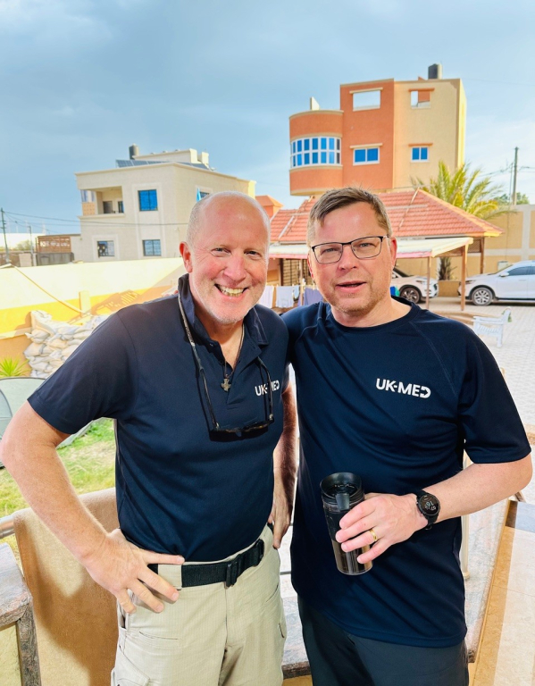 AbdnLifeScience's tweet photo. Prof Angus Watson, consultant surgeon with @NHSHighland and Prof of Surgery at @aberdeenuni, and Andy Kent, a trauma and orthopaedic surgeon at Raigmore, have both been awarded UK Humanitarian Medals for their frontline medical work in conflict zones ➡️ https://t.co/OH2ECJbOGI https://t.co/ctdXI4ghxI