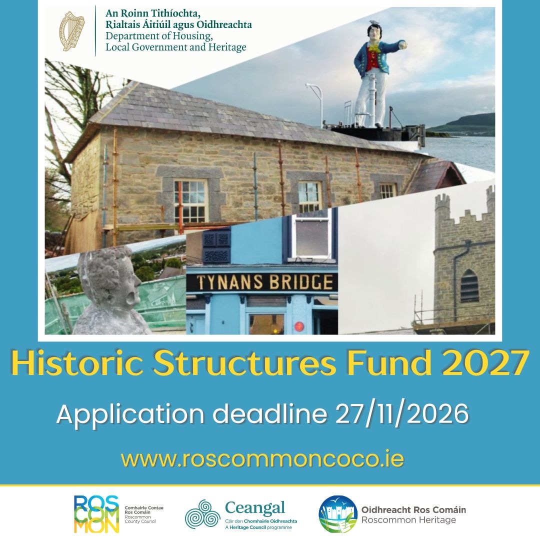 roscommoncoco's tweet photo. Historic Structures Fund (HSF) 2027 now open for applications. Details on Historic Structures Fund 2027 - Roscommon County Council
#HSF2027 #LoveYourHeritage #RoscommonHeritage #Conservation #YourCouncil #Ceangal https://t.co/GSlBlbiGr3