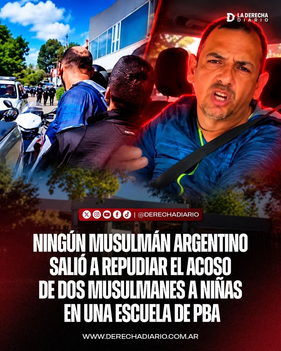 laderechadiario's tweet photo. 🚨🇦🇷☪️ | SIEMPRE LO MISMO: NINGÚN MUSULMÁN ARGENTINO SALIÓ A REPUDIAR EL ACOSO DE DOS MUSULMANES A NIÑAS DE 12 AÑOS EN UNA ESCUELA DE PBA

A pesar de que los musulmanes denuncian "islamofobia" cuando "generalizan" a los musulmanes, ninguno de ellos, ni el Centro Islámico de la República Argentina que denunció al @GordoDan_, repudiaron el aborrecible acoso de dos musulmanes identificados como Diego Sebastián Medina, de 41 años, y Ángel Daniel Núñez, de 33, a niñas de 12 años en un colegio de Canning, PBA, donde les ofrecieron caramelos, "trabajo" y unirse a su secta islámica, además de ofrecerle 1.000 dólares a la directora de la escuela para "predicar" la palabra del pedófilo Mahoma, que en el propio libro sagrado de los musulmanes se casa con una niña a los 6 años y la viola a los 9.