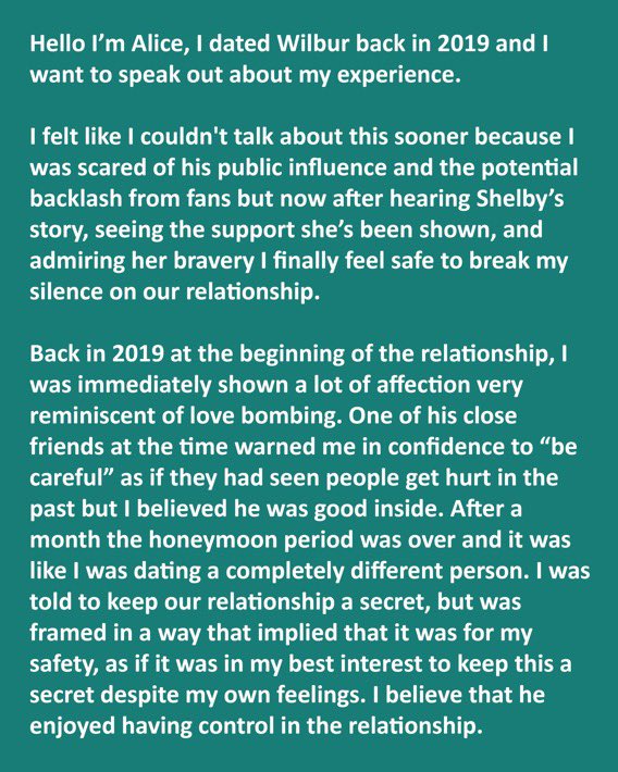 zensworld96's tweet photo. some people in the replies saying “no one believes this” as if wilbur soot is not already a dude who had this type of allegations. https://t.co/rkhEp3Jg0E