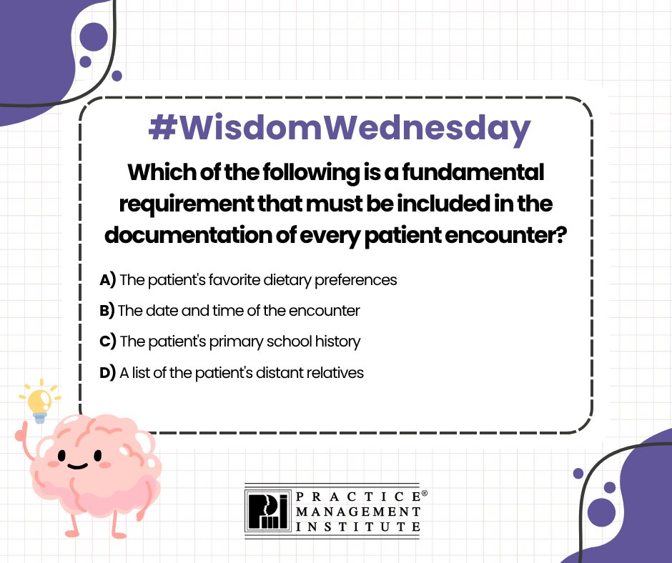 pmimd's tweet photo. Precision is everything in healthcare. 🏥 Proper documentation isn't just about record-keeping—it's about patient safety and compliance. 
Comment your answer below! ⬇️

#PMI #WisdomWednesday #MedicalOfficeStaff #MedicalCoding #HealthcareAdministration https://t.co/lDWWwhQOJG