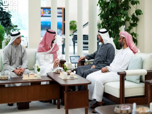 TacticalReport's tweet photo. On 18/10/2026, Saudi Minister of Defense Prince Khaled Bin Salman (KBS) visited Abu Dhabi and met with UAE President Sheikh Mohammad Bin Zayed (MBZ), Vice President Sheikh Mansour Bin Zayed, and UAE National Security Advisor Sheikh Tahnoon Bin Zayed.

Unlock the following note for further insights.

https://t.co/pF05FzYSVT
