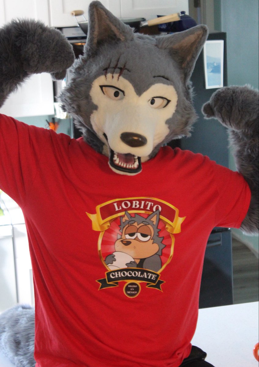 TheMakerMoose's tweet photo. Lobo's gotta support their favorite hot chocolate! Love how cute Lobito looks on me!

Check out the Lobito shirt at @burlybuckscafe! https://t.co/GLourTerse