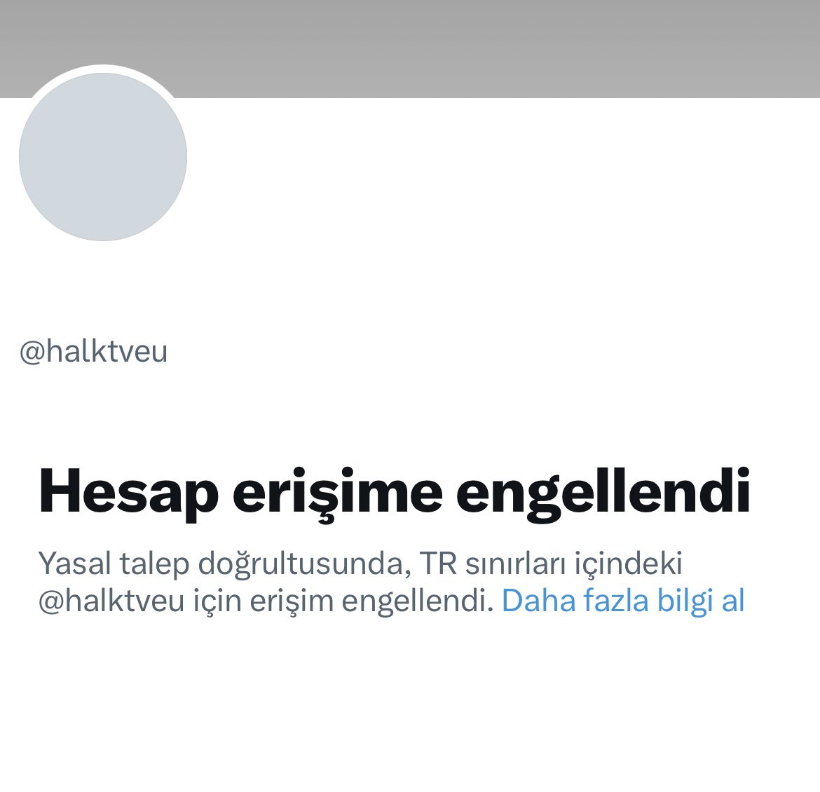 ma_cenkci's tweet photo. Halk Tv’nin X sosyal medya hesabına erişim engeli getirildi. 

#HalkTv https://t.co/r6dGEylRaW