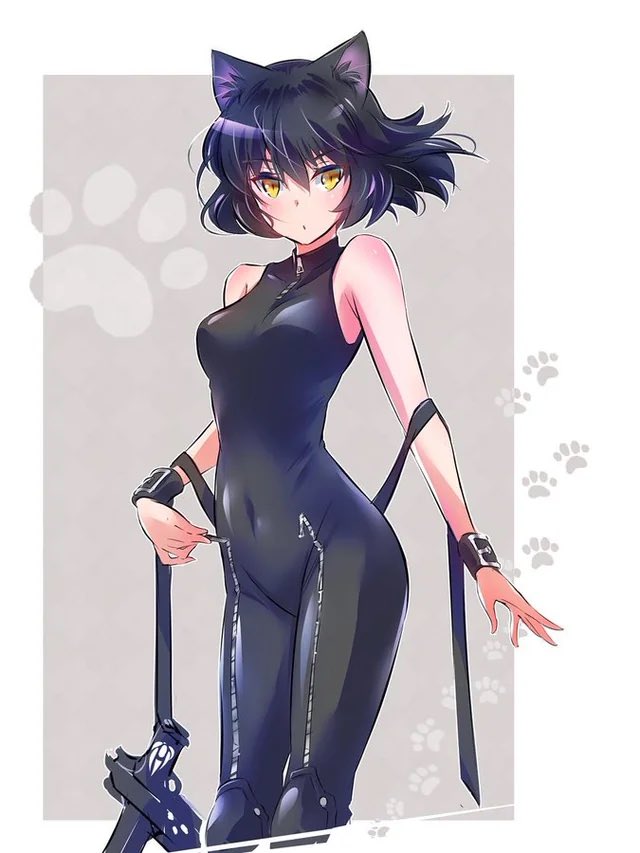 jaYTgameNews's tweet photo. (Art made by @mojojoj27827860) 
Cute #BlakeBelladonna fan art. #RWBY https://t.co/fOLJM1S2KJ