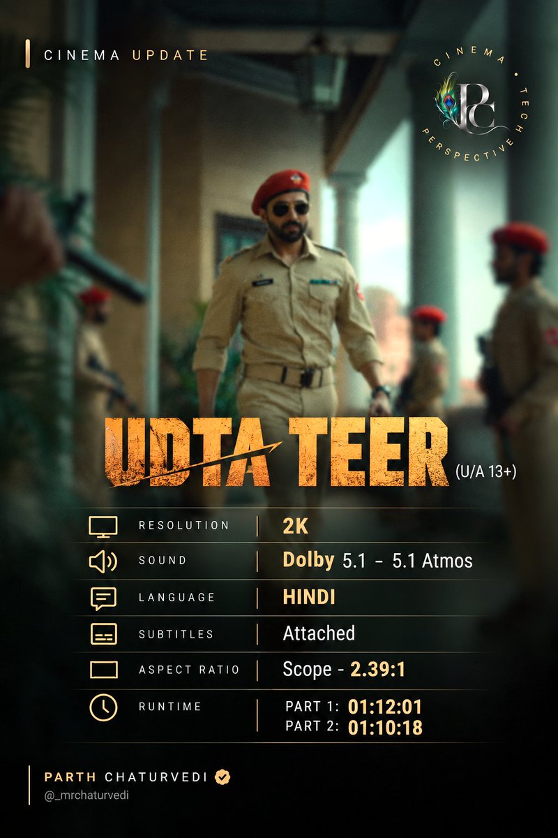_mrchaturvedi's tweet photo. Deshbhakti yaad hai, par desh nahi: An amnesiac Pakistani spy wakes up believing he is a patriotic Indian counter-terrorism officer.
Director, Writer: Aakash Kaushik
#DCPwithParth | #UdtaTeer - in cinemas from October 23. https://t.co/GYddf7QvXQ