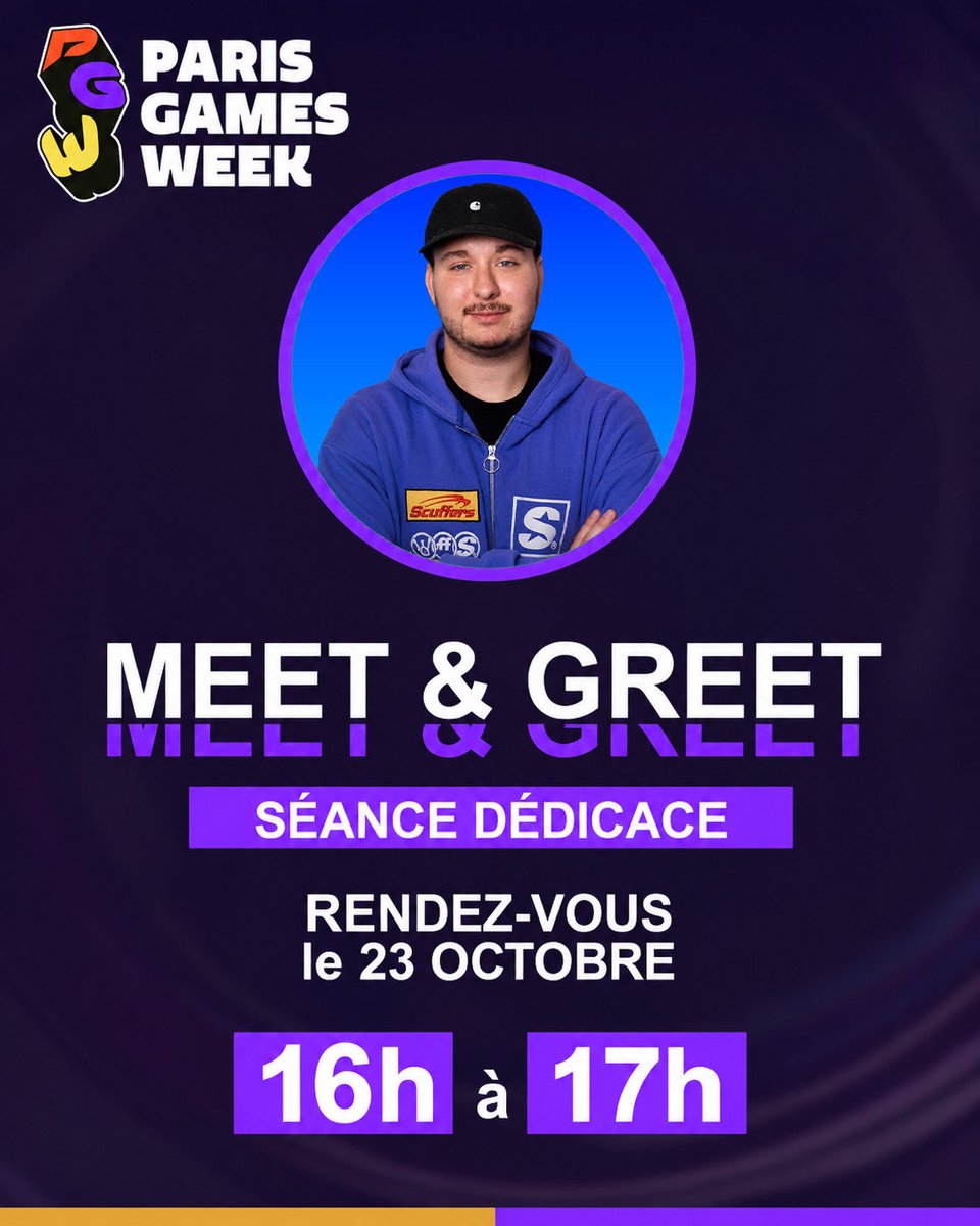 Zeasuisla's tweet photo. Je vous donne rendez-vous le Vendredi 23 octobre de 16h à 17h  pour un Meet &amp; Greet organisé par la @ParisGamesWeek ✌️ 

J’ai hâte de vous voir là-bas ! 🙌💥 https://t.co/lvNIRZ7dw1