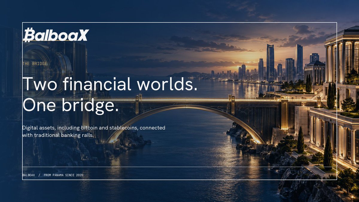 balboaexchange's tweet photo. Digital assets and traditional banking should not feel like separate worlds. BalboaX connects bitcoin and stablecoins with established banking rails through one relationship.

https://t.co/EaUIG3f7e0 https://t.co/3xDDs8U1Jy