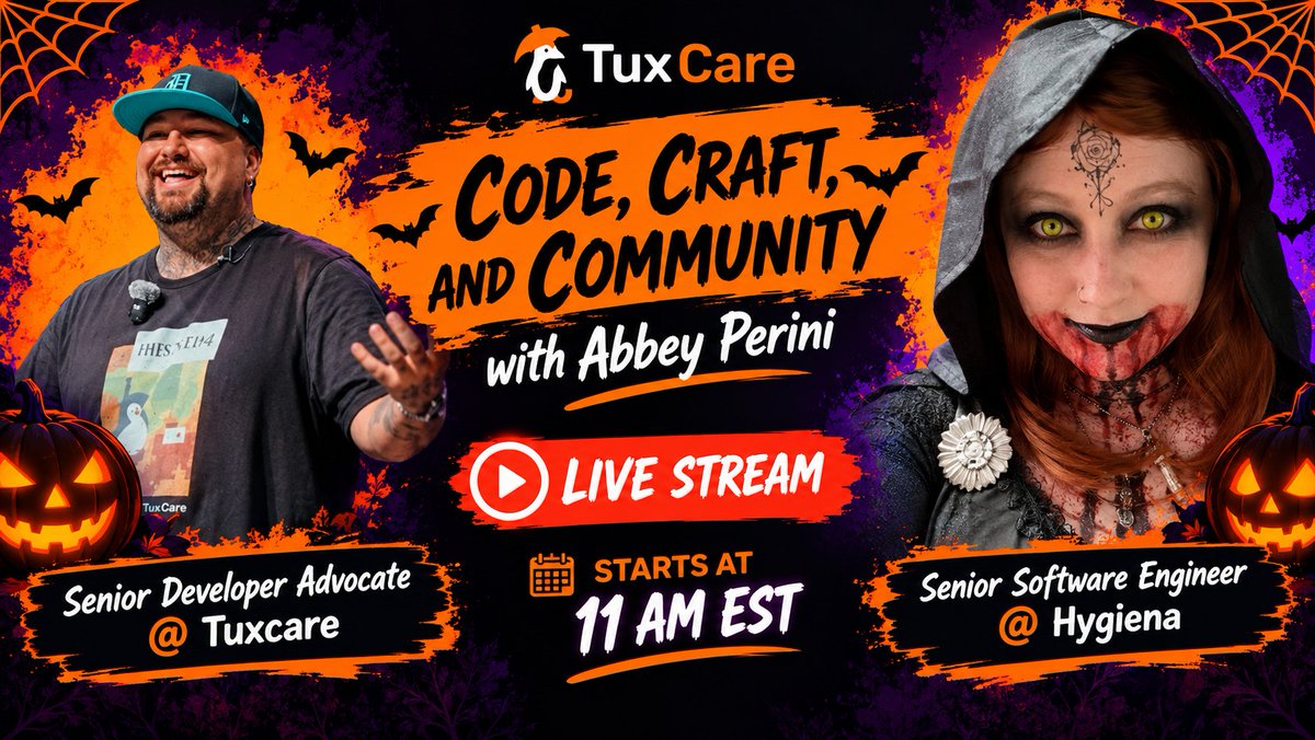saltnburnem's tweet photo. 💥 Today's stream kicks off at 11 AM EST with @AbbeyPerini. Don't miss out! 

🎃 https://t.co/mCyQPT0zFg
🎃 https://t.co/mf67waD64p
🎃 https://t.co/j9cFLF8dRN
🎃 https://t.co/5oQIid3pwR

#DeveloperCommunity https://t.co/oFQYUe7kWl