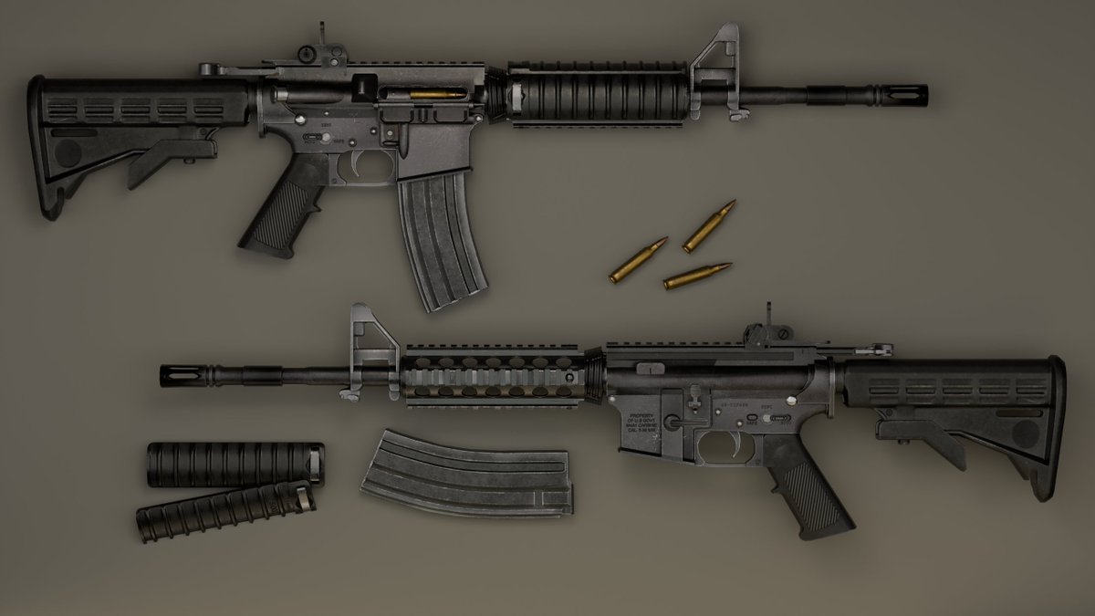Ashenaiii's tweet photo. M4a1 model 

#Roblox #RobloxDev #3dModeling #Blender https://t.co/ayEtk5sIVw