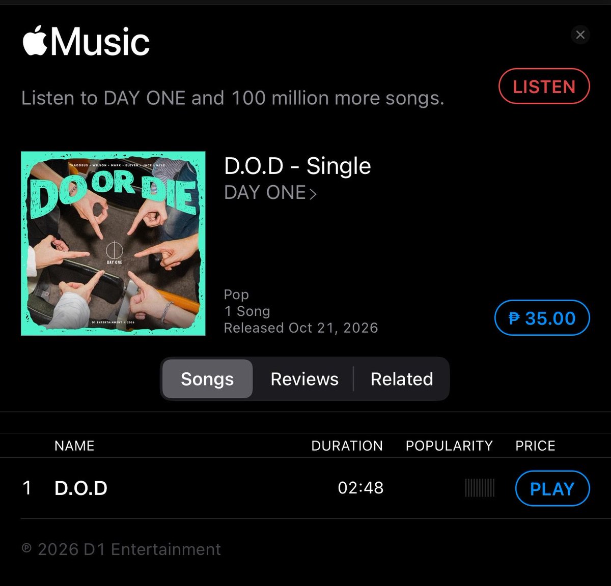 DAYONEOfficial_'s tweet photo. DAYLIGHTS! Nakapag-stream na ba ang lahat?! 😎✨💙

DO OR DIE OUT NOW 

#DAYONEOfficial #DAYONE_DOD https://t.co/m7pS6C3C0Q