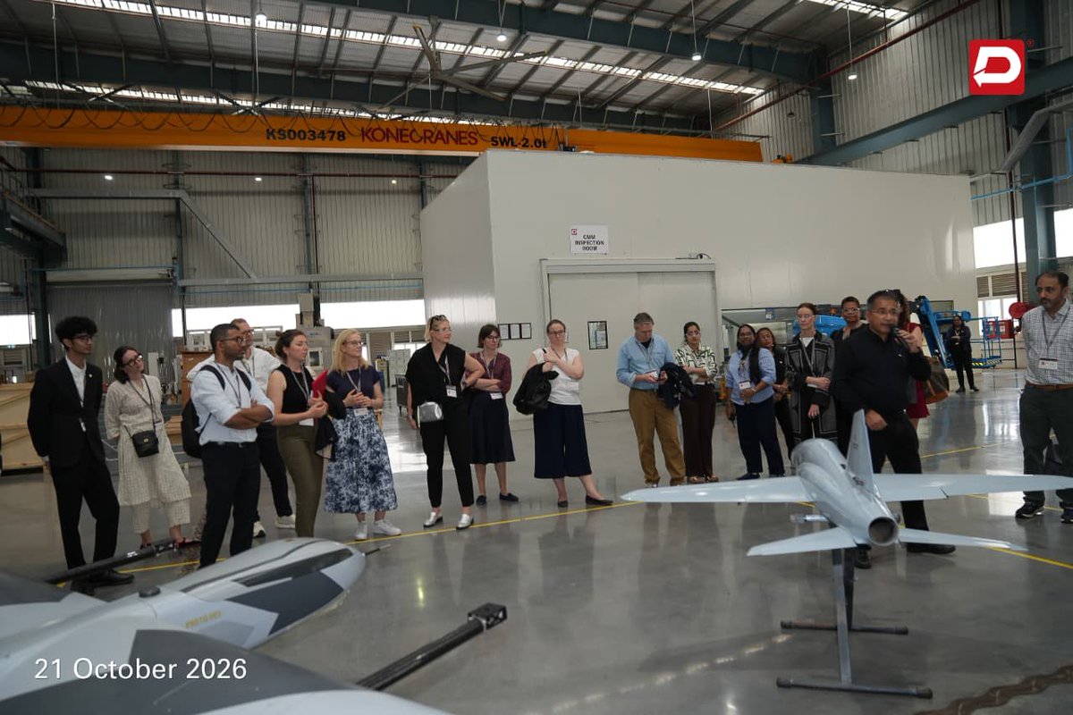 DynamaticTech's tweet photo. Privileged to host delegates from the India Trilateral Forum, in partnership with @TakshashilaInst, at Dynamatic Aerotropolis.

Realising the vision where strategic dialogue intersects with advanced manufacturing and expanding India's footprint in global aerospace.

#IndiaTrilateralForum #Aerospace