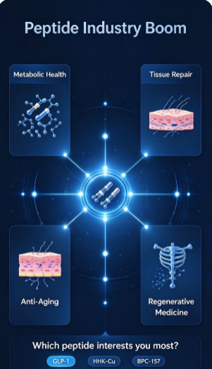 Dinadxtuy's tweet photo. 🔥 Peptides dominate health & longevity in 2026

⚡ GLP‑1 Metabolic Powerhouse
Oral GLP‑1: No injections, dual fat loss & blood sugar control.
Retatrutide triple agonist: Weight loss, glycemic & cardiovascular benefits in one.

🧬 Regenerative & Anti‑Aging Peptides
BPC‑157 / TB‑500: Muscle, joint & gut repair.
GHK‑Cu: Collagen boost + skin barrier renewal for premium aesthetics.
CJC‑1295 / Ipamorelin: Support natural GH, better sleep & body composition.

📈 The peptide boom continues
High targeting, mild profile & flexible design power metabolic, skincare and regenerative medicine.

Which peptide are you most curious about?
GLP‑1 for weight management, or GHK‑Cu for skin? Share below👇

#Peptide #Biotech #GLP1 #Retatrutide #BPC157 #PeptideSkincare #RegenerativeMedicine