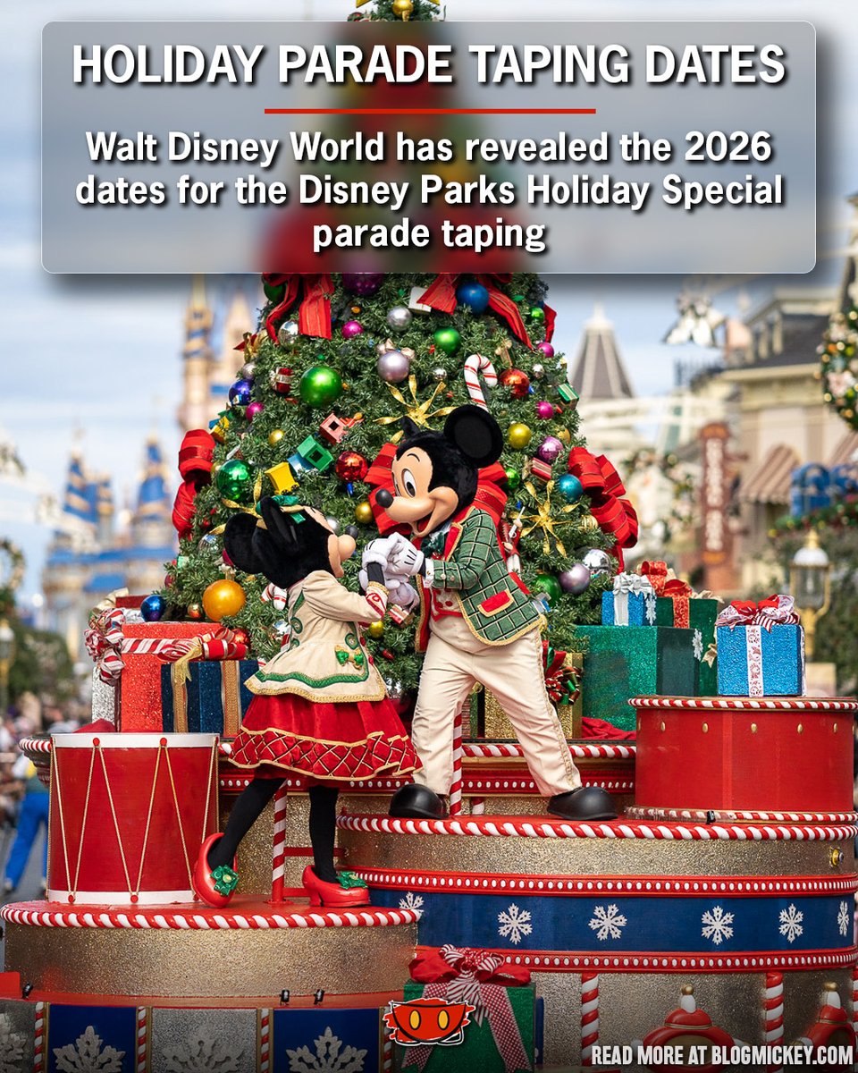 Blog_Mickey's tweet photo. Walt Disney World has announced daytime performances of Mickey's Once Upon a Christmastime Parade for ABC's annual Disney Parks holiday taping. Here are the details yule want to know!

🔗 https://t.co/RW6BWYi6e7 https://t.co/k7kwQyN3o2