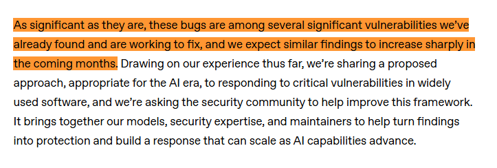 choblin29's tweet photo. Holy Moly. OpenAI says it has found several other significant vulnerabilities beyond the two critical PHP flaws disclosed today and is still working to fix them. It expects similar discoveries to 'increase sharply in the coming months.'

Calif used GPT-5.6 Sol to uncover one PHP flaw; Wiz independently discovered both. PHP powers roughly 70% of websites. The two-month response involved Cloudflare, CISA and the White House's Super Intelligence Force.