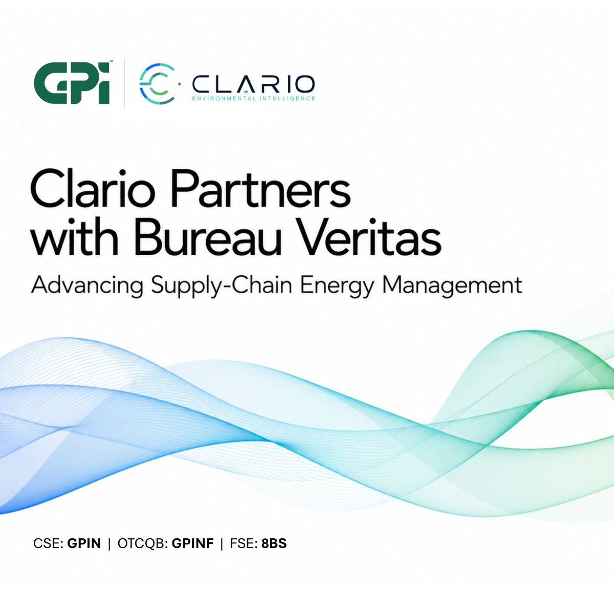 GoodPurposeinv's tweet photo. An update from Clario.

Our environmental technology subsidiary, Clario Environmental Intelligence, has established a partnership with Bureau Veritas to advance supply-chain energy management.

Read the full announcement: https://t.co/fudoW5pRc9 https://t.co/wT8VmytKGN