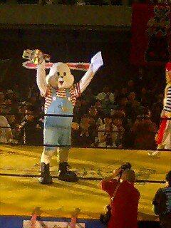 koutetusanbo's tweet photo. おき太くんは、その昔、大阪プロレスで「大阪名物世界一王座」のベルトも巻いた事があるガチツワモノですので😃 https://t.co/4P3WceJfOI
