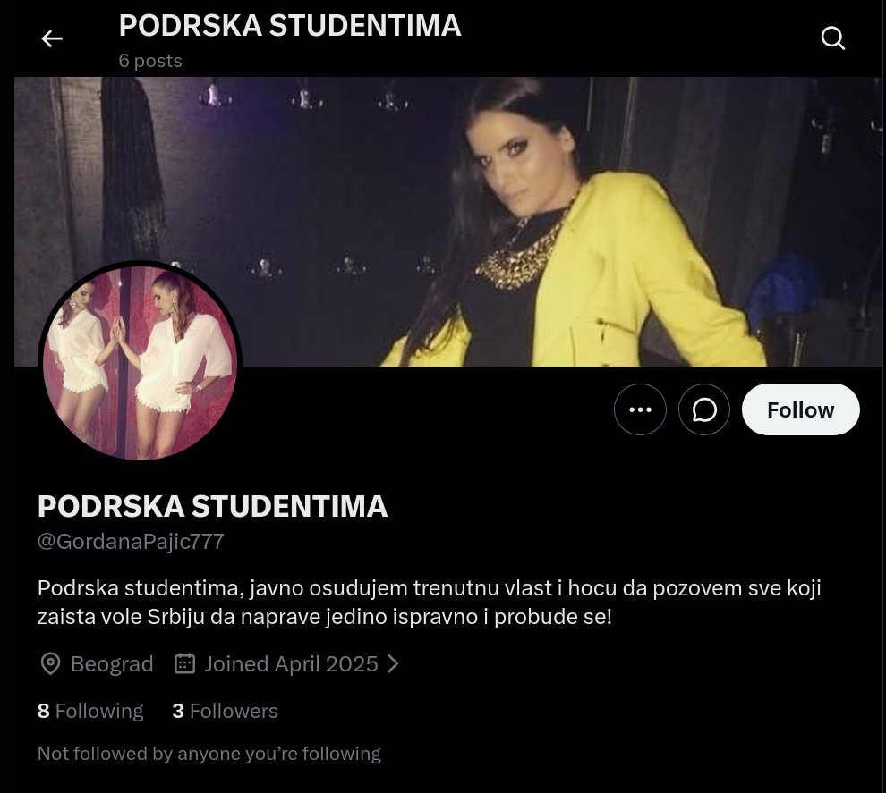 milos_rs_'s tweet photo. 🚨 PAŽNJA ukoliko vam stigne poruka sa linkom od profila sa slike ili poruka od bilo koga sa linkom koji zvuči kao da otkriva nešto sočno o SNS-u ili vest o nekome bliskom NIKAKO NE KLIKTATI!!!
Ovo je pokušaj da se otkrije vaša IP adresa ili pokušaj infekcije PEGAZOM (PEGASUS) https://t.co/z9bYCGCGfz
