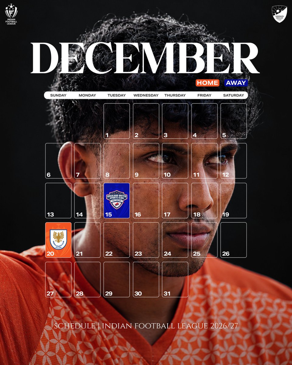 sreenidideccan's tweet photo. 𝐓𝐡𝐞 𝐋𝐞𝐠 𝟏 𝐅𝐢𝐱𝐭𝐮𝐫𝐞𝐬 𝐀𝐫𝐞 𝐇𝐞𝐫𝐞! 🗓️

Mark your calendars to see your #DeccanWarriors ⚔️ in action in the #IFL 2026-27 🧡💚

#WeAreSDFC https://t.co/WmZYlx8I1g