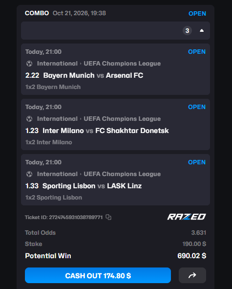 kassad's tweet photo. UCL!

Home wins today.

@RazedEsport https://t.co/fp6rNdj9Ju