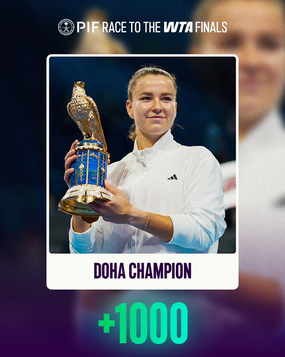 WTA's tweet photo. All roads leading to #TheUltimateStage 👏

Here's how Karolina Muchova confirmed her place at FAGE WTA Finals Indian Wells!

Don't miss your chance to see the top 8 players battle it out 👇

https://t.co/da5lfZ2aMt

@FAGEUSA | #WTAFinals https://t.co/0WJPtnx1zj