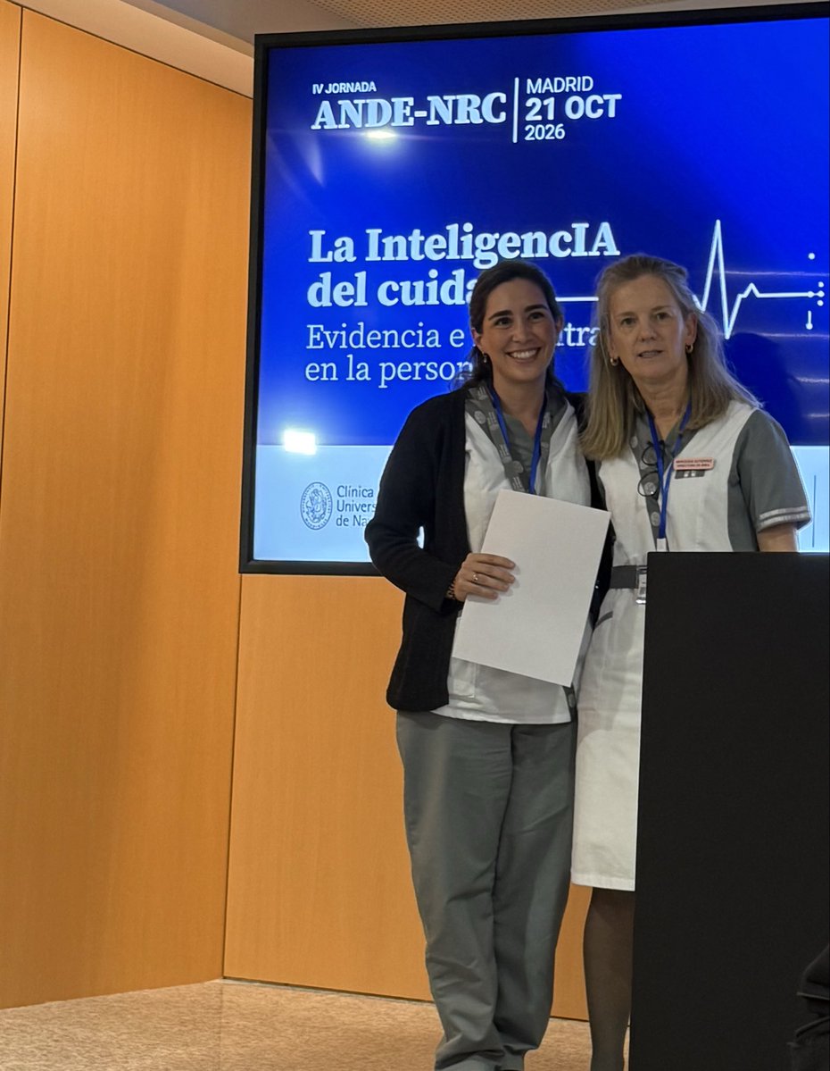 CalatayudMonica's tweet photo. ✨Hoy cerramos en Madrid la IV Jornada #NursingResearchChallenge celebrando el talento enfermero y proyectos que nacen de la práctica para mejorar los cuidados. 
🏆 Belén Zurutuza 🏆 Carmen Molina 🏆 Reyes Ayuso
Enhorabuena! 👏🏻👏🏻
Seguimos construyendo cultura de #investigación https://t.co/PSMk02XeWG