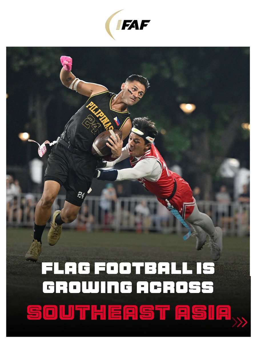 IFAFMedia's tweet photo. The Philippines🇵🇭 and Indonesia🇮🇩 are the champions of the first Southeast Asia Flag Football Championship 2026, hosted by @aafi_indonesia in Jakarta. 

#FlagFootball #IFAF

1/3 https://t.co/014Bbqfi0W