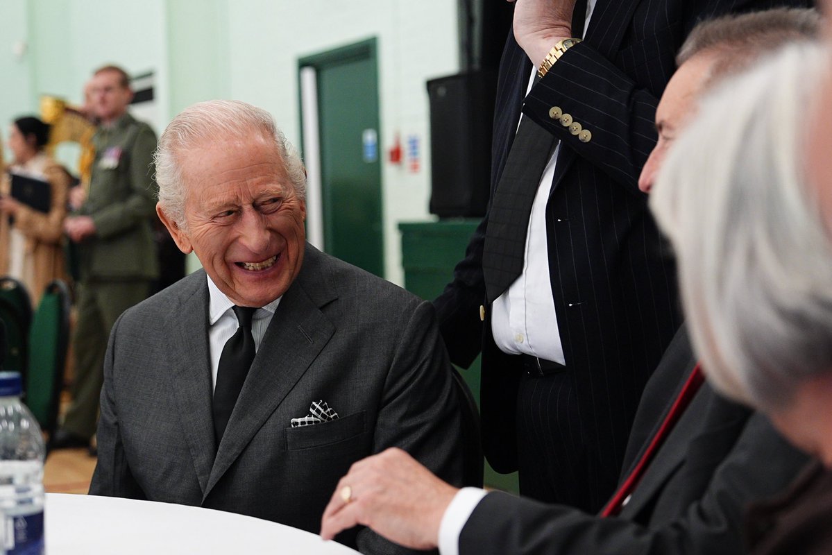 aaronchown's tweet photo. King Charles III, Queen Camilla and the Prince of Wales attend a commemoration event at Aberfan Memorial Garden, where survivors, bereaved parents and members of the community are paying tribute to the 144 people who lost their lives in the Aberfan disaster on October 21 1966. https://t.co/2KMmSAWQvf
