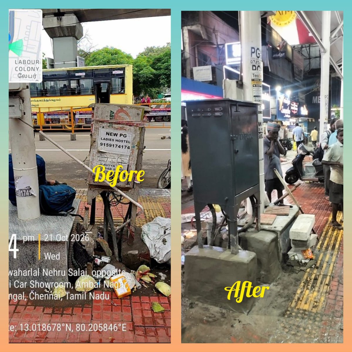 CTR_Nirmalkumar's tweet photo. Existing damaged pillar has been replaced… https://t.co/SSelmiZCTy