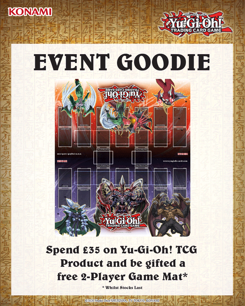YuGiOhCardEU's tweet photo. Duelists, we'll be waiting for you at Stand S1800!

Join us at MCM Comic Con London for a weekend of Yu-Gi-Oh! action and your chance to get your hands on an exclusive Two-Player Game Mat while supplies last!

See you there! https://t.co/rqhVWLZQWl