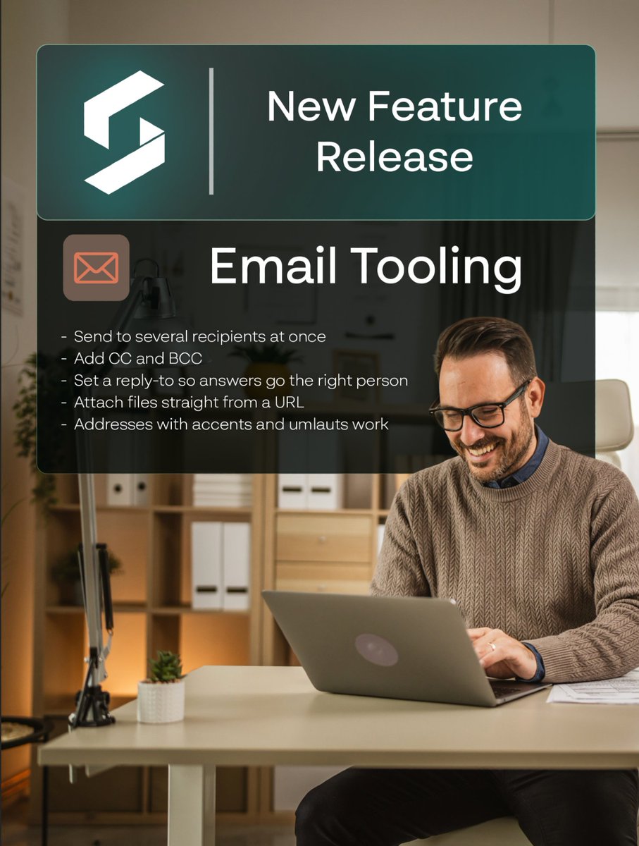PaperformCo's tweet photo. Using Send Email steps in our platform, you can now:
- send to multiple recipients at once
- add CC and BCC
- set a reply-to so answers land with the right person
- attach files straight from a URL.

Try it in our workflow tool Stepper: https://t.co/112kI1iXeh https://t.co/1lbHtjjhHI