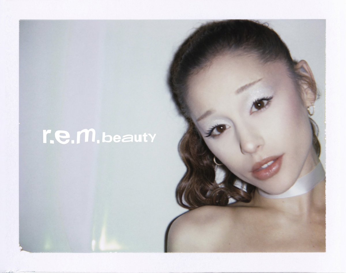 ArianaToday's tweet photo. ariana grande for r.e.m. beauty 
photographed by ricky álvarez https://t.co/4SMM4c6qL3
